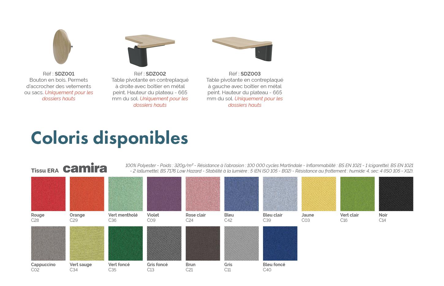 Canapé bicolore pieds métal ou bois dossier bas ou haut, gamme Luodis canapé - France Bureau