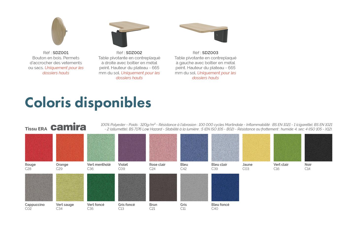 Fauteuil bas ou haut dossier bicolore pieds métal ou pieds bois, gamme Luodis fauteuil - France Bureau