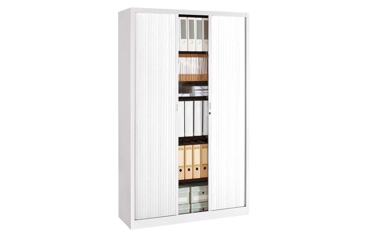 Armoire haute à rideaux pas cher en métal, gamme Lys haut - France Bureau