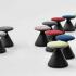 Tabouret ergonomique plastique noir, assise en tissu ou similicuir, gamme Macaya - France Bureau