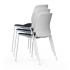 Chaise de réunion coque polypropylène assise rembourré, gamme Magnan - France Bureau