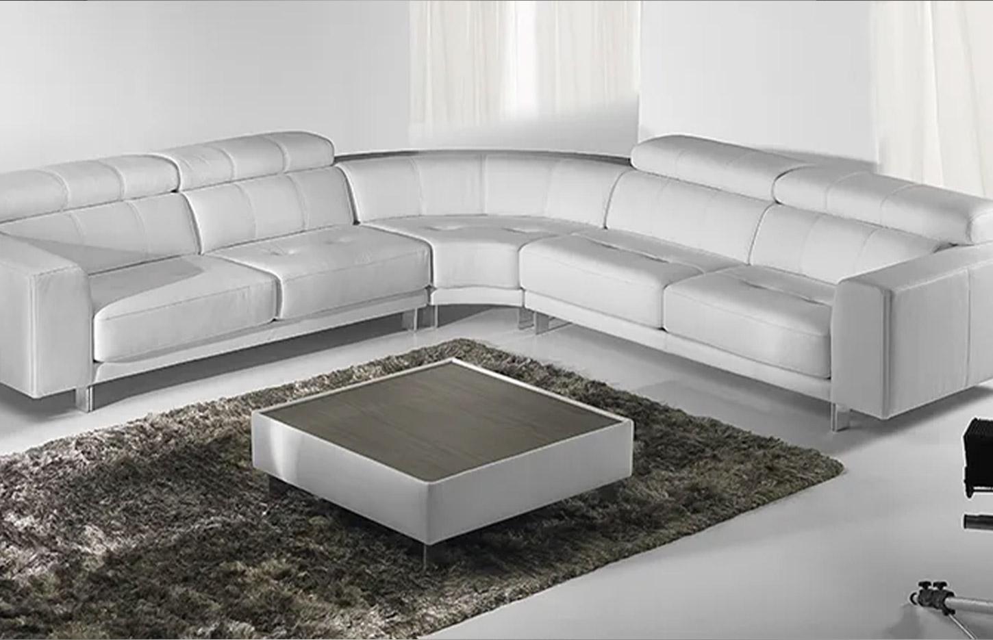 Canapé confortable en tissu avec têtière réglable et pieds métal, gamme Malte - France Bureau