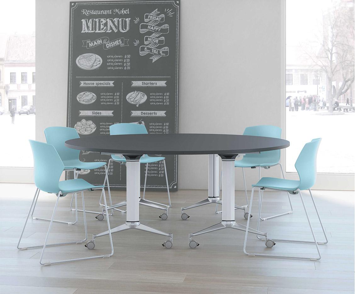 Mobilier urbain, Matériel de collectivités, Bancs de jardin, Extérieur  Promo 15 tables ronde 150 cm pliante polypro 1 chariot chez France  Collectivités