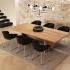 Tables de réunion mélaminé bois noyer passe-câbles électrification, gamme Mediano réunion - France Bureau