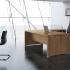 Bureau de direction mélaminé ou bois pieds panneaux, gamme Mediano - France Bureau