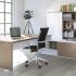 Bureau de direction mélaminé ou bois pieds panneaux, gamme Mediano - France Bureau