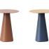 Table d’échange ronde en hauteur, plateau stratifié et base design, ambiance détendue, gamme Medina Haute - France Bureau