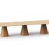 Table forme tonneau, élégante et ergonomique, double pied central en métal et plateau galbé, gamme Medina Réunion - France Bureau