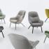 Fauteuil détente rembourrée confortable, gamme Miletto lounge - France Bureau