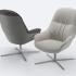 Fauteuil détente rembourrée confortable, gamme Miletto lounge - France Bureau