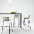 Tabourets 4 pieds métal assise polypropylène ou tissu, gamme Miletto tabouret - France Bureau