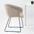 Chaise visiteur coque en polypropylène pieds en bois ou métal, gamme Miletto - France Bureau