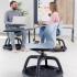 Chaise sur roulettes avec tablette écritoire monocoque polypropylène, gamme Milondo - France Bureau
