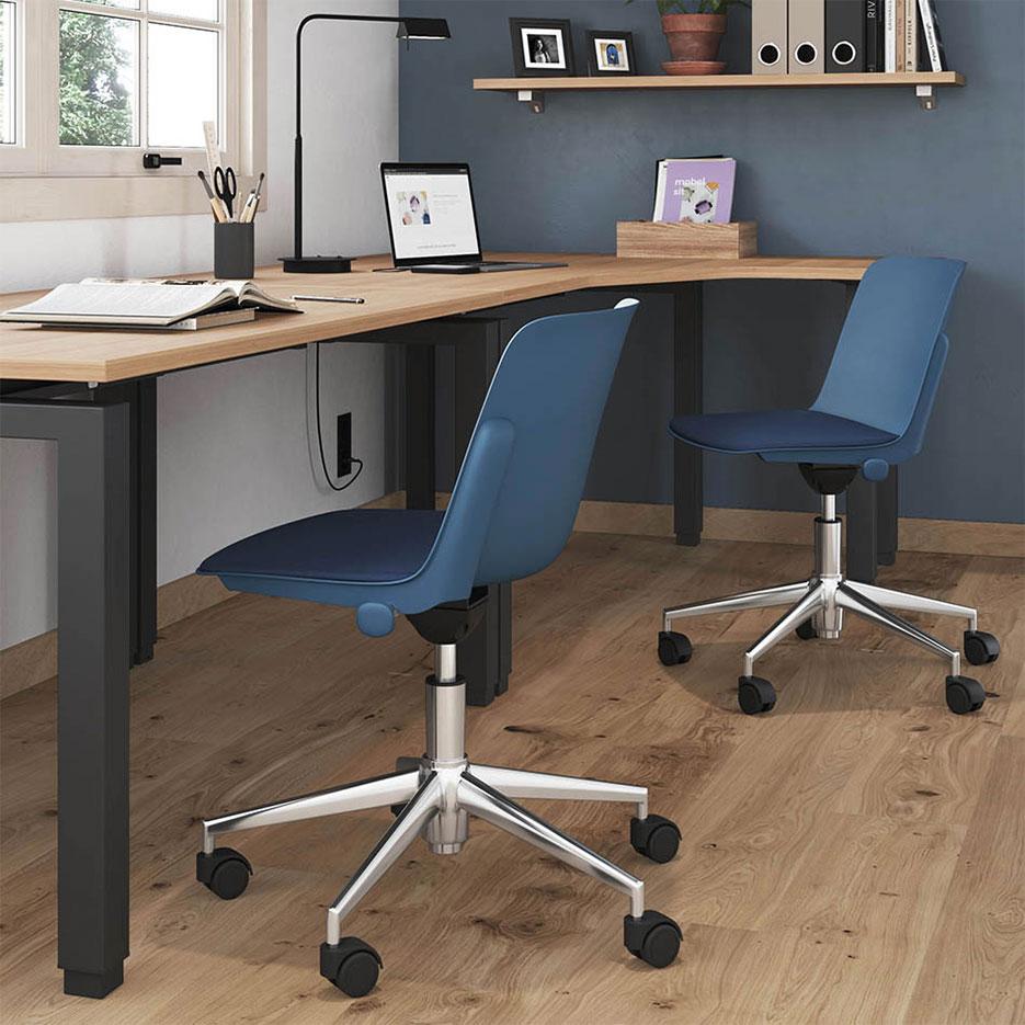 Siège de réunion réglable en hauteur, gamme Minho roller - France bureau