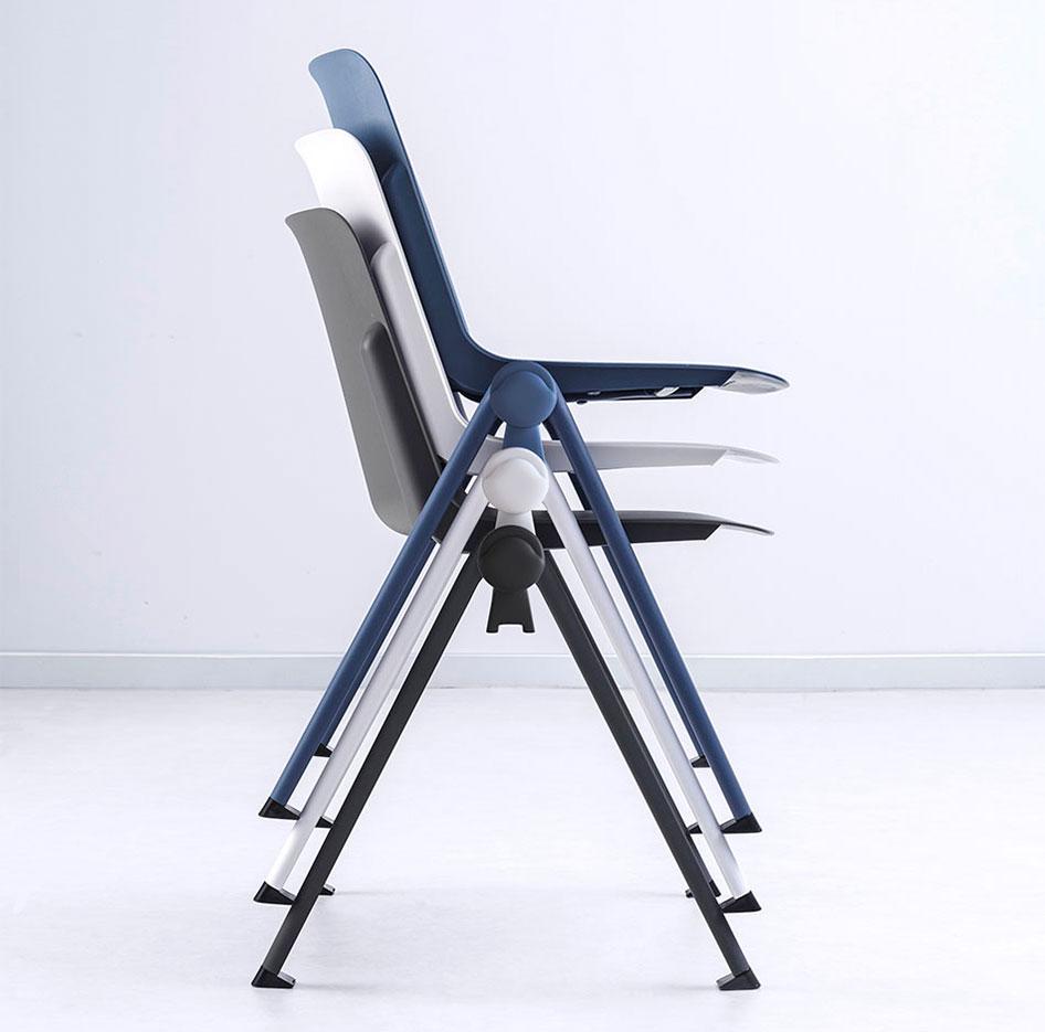 Chaise polyvalente avec monocoque en polypropylène et structure en acier, gamme Minho - France Bureau