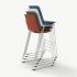 Tabouret avec monocoque en polypro et structure en acier chromé - Gamme Minho - France bureau