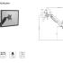Bras support écran articulé avec vérin à gaz pour moniteur VESA, gamme Mornos - France Bureau