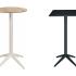 Table haute carrée ou ronde intérieur extérieur, plateau fixe piétement 4 branches - gamme natissa - france bureau	