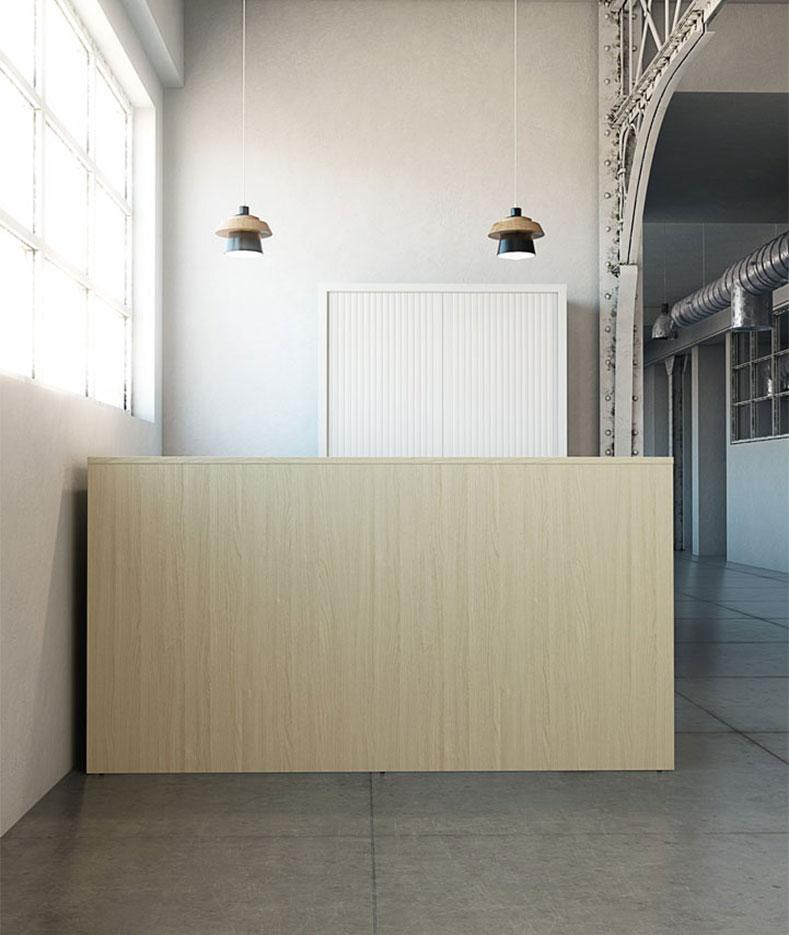Banque d\'accueil en mélaminé, gamme Neige cordier basic - France Bureau