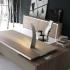 Bureau de direction avec plateau bois et cuir, gamme Nevada - France Bureau