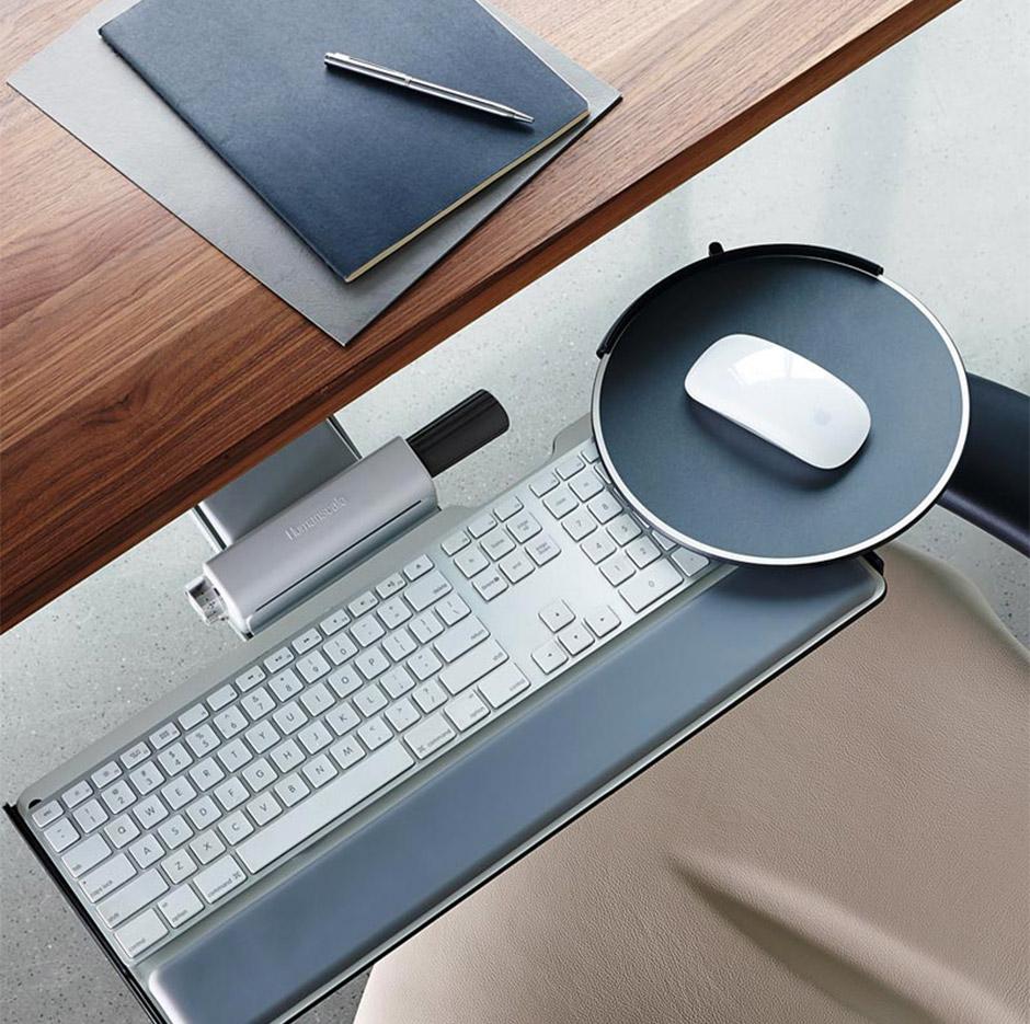 Support écran PC ergonomique réglable en hauteur, finition noir ou blanc, gamme Nigelle - France Bureau