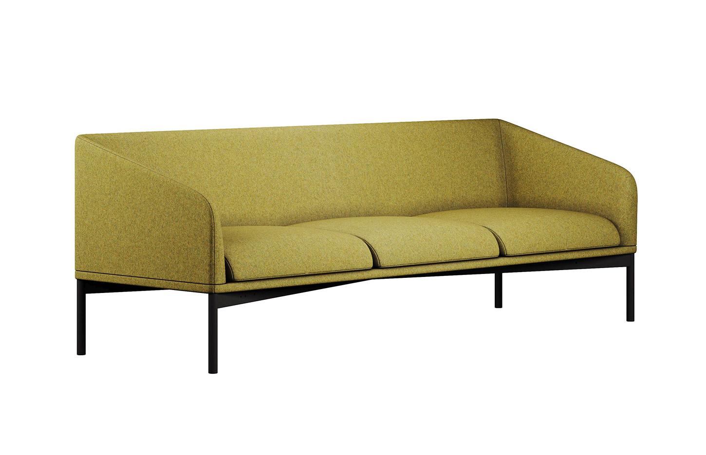 Canapé détente 2 ou 3 places confortable pieds métal epoxy, gamme Nimbus canapé - France Bureau