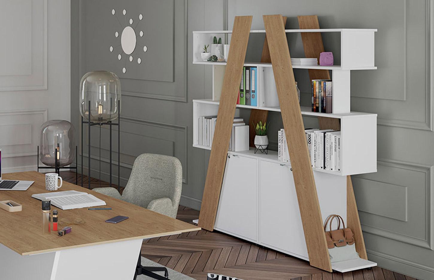 Armoire basse en mélaminé pour bureau de direction - GAMME RANGEMENT NIVE - France bureau