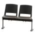 Banquette professionnelle, piètement robuste fixé au sol et assise tapissée durable, idéale collectivités, gamme Norges Poutre - France Bureau