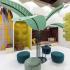Mobilier acoustique en métal à absorption phonique, gamme Oasis - France Bureau