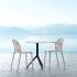 Table et chaise d\'extérieur polypropylène ou plastique, avec ou sans accoudoirs, gamme Odin - France Bureau
