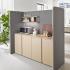 Cuisine pour entreprise en bois avec rangements, gamme Ohara, France Bureau