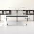 Bureau modulable open space plateau mélaminé, bureau individuel ou bench, gamme Oisans - France Bureau