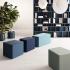 Pouf formes géométriques en tissu, gamme One - France Bureau
