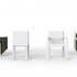 Table et chaise d\'extérieur assise en vinyl résistant 100% recyclable, gamme Oran - France Bureau