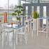 Table de cafétéria haute ronde carré ou rectangulaire mélaminé, gamme Orba - France Bureau