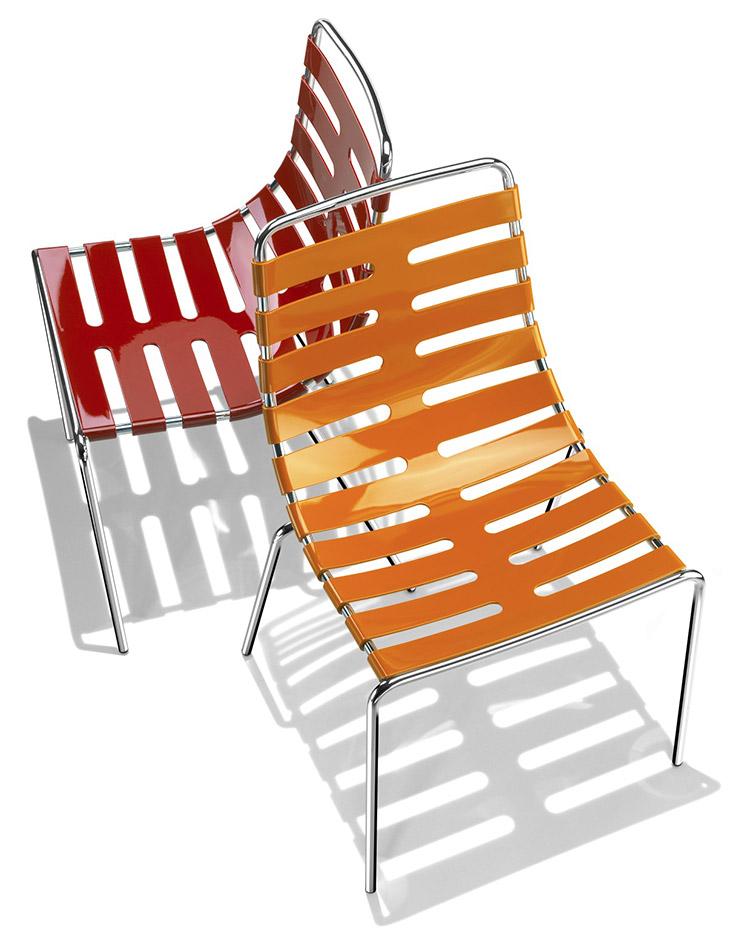 Chaise d\'accueil opaque brillante ou translucide, 4 pieds ou tabourets, gamme Orelle - France Bureau
