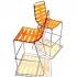 Chaise d\'accueil opaque brillante ou translucide, 4 pieds ou tabourets, gamme Orelle - France Bureau