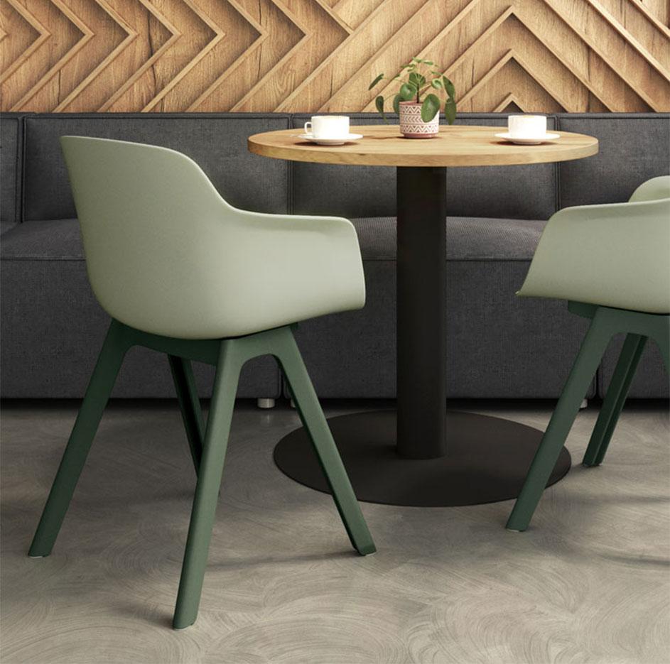 Chaise d\'accueil avec monocoque en polypropylène, gamme Ortega - France bureau
