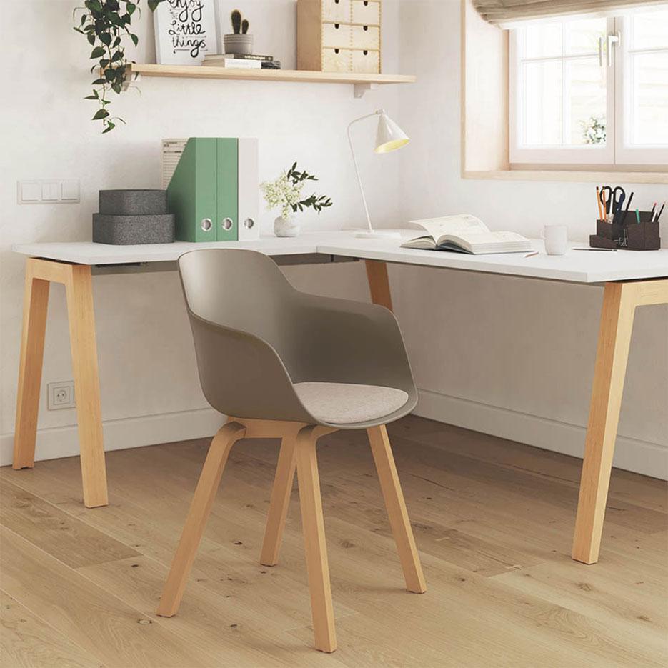Chaise d\'accueil avec monocoque en polypropylène, gamme Ortega - France bureau