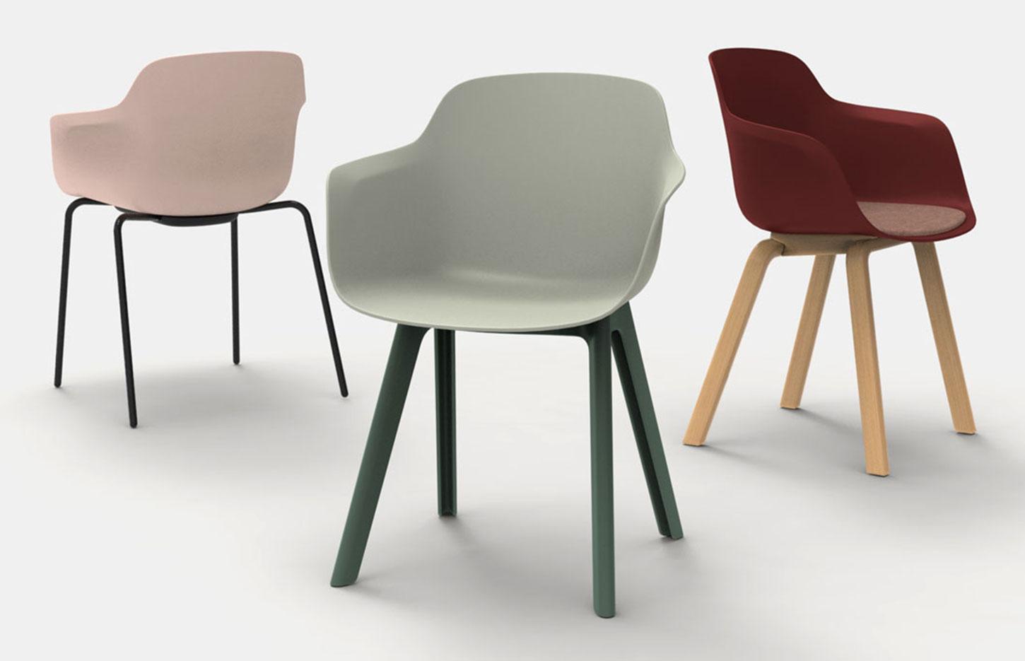 Chaise d\'accueil avec monocoque en polypropylène, gamme Ortega - France bureau