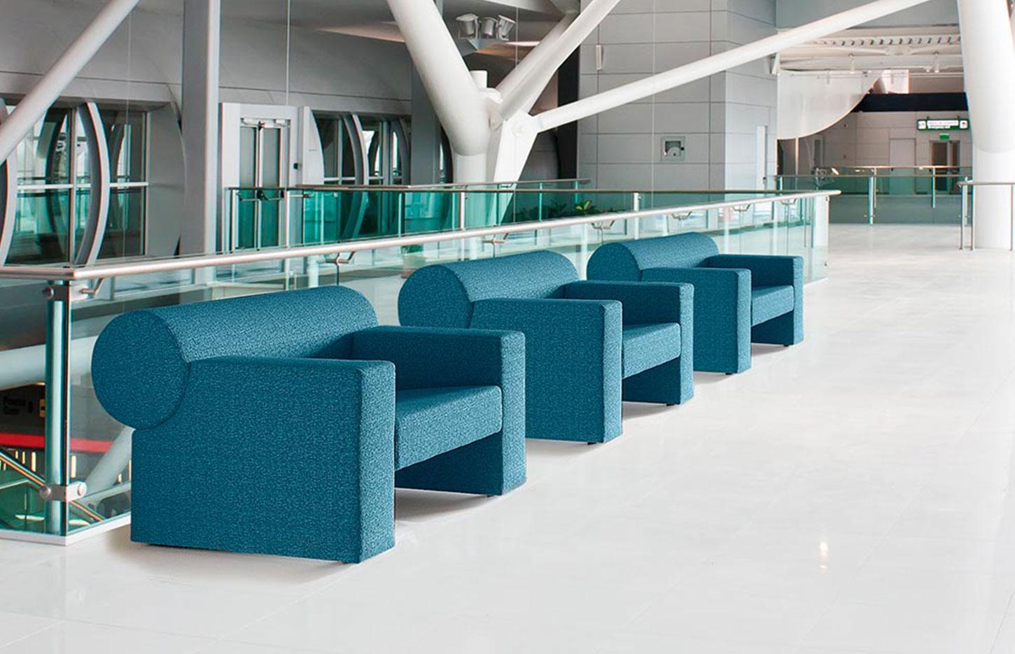 Canapé acoustique 1 ou 2 places mousse acoustique avec tissu, gamme Ortobene - France Bureau
