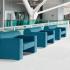 Canapé acoustique 1 ou 2 places mousse acoustique avec tissu, gamme Ortobene - France Bureau