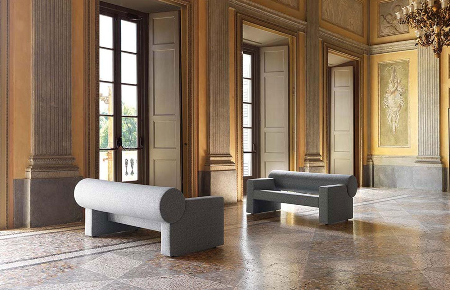 Canapé acoustique 1 ou 2 places mousse acoustique avec tissu, gamme Ortobene - France Bureau