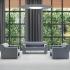 Canapé acoustique 1 ou 2 places mousse acoustique avec tissu, gamme Ortobene - France Bureau