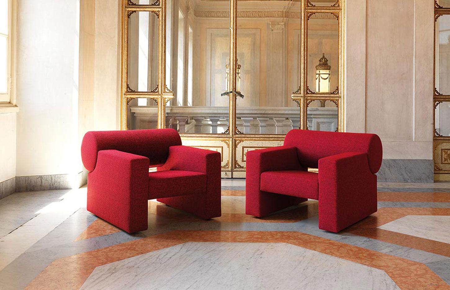 Canapé acoustique 1 ou 2 places mousse acoustique avec tissu, gamme Ortobene - France Bureau