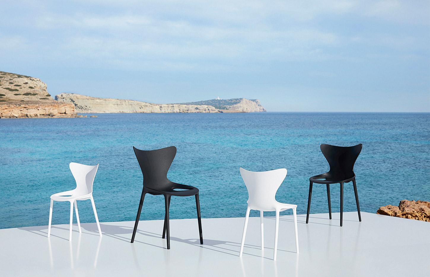 Table et chaise d\'extérieur polypropylène ou plastique recyclé, gamme Ospo, mobilier de bureau France Bureau