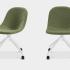 Chaise et fauteuil lounge tissu couture forme feuille différents piétements, gamme Pactola - France Bureau
