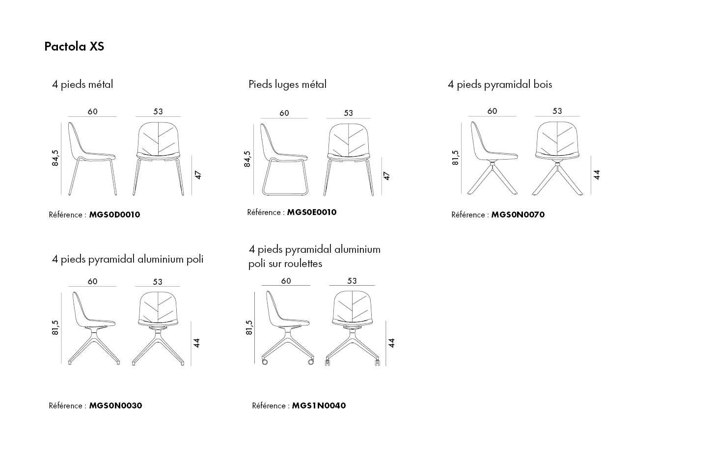 Chaise et fauteuil lounge tissu couture forme feuille différents piétements, gamme Pactola - France Bureau