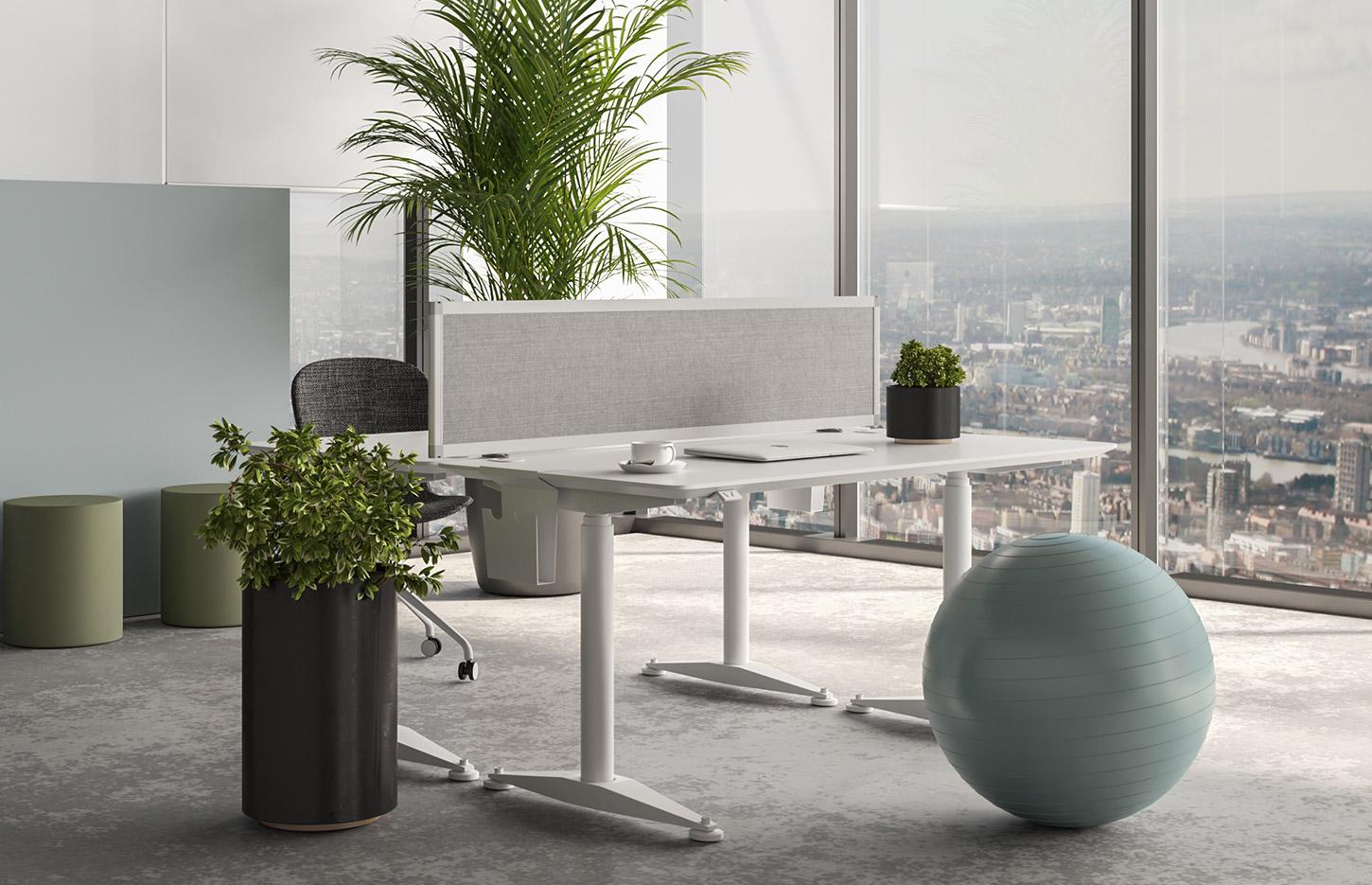 Séparateur de bureau mélaminé, tissu acoustique, Fabrication Française, gamme Panneau Privatif - France Bureau