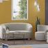 Fauteuil en polyester type bouclette ou velours côtelé avec structure en bois - Gamme Paravani - France bureau